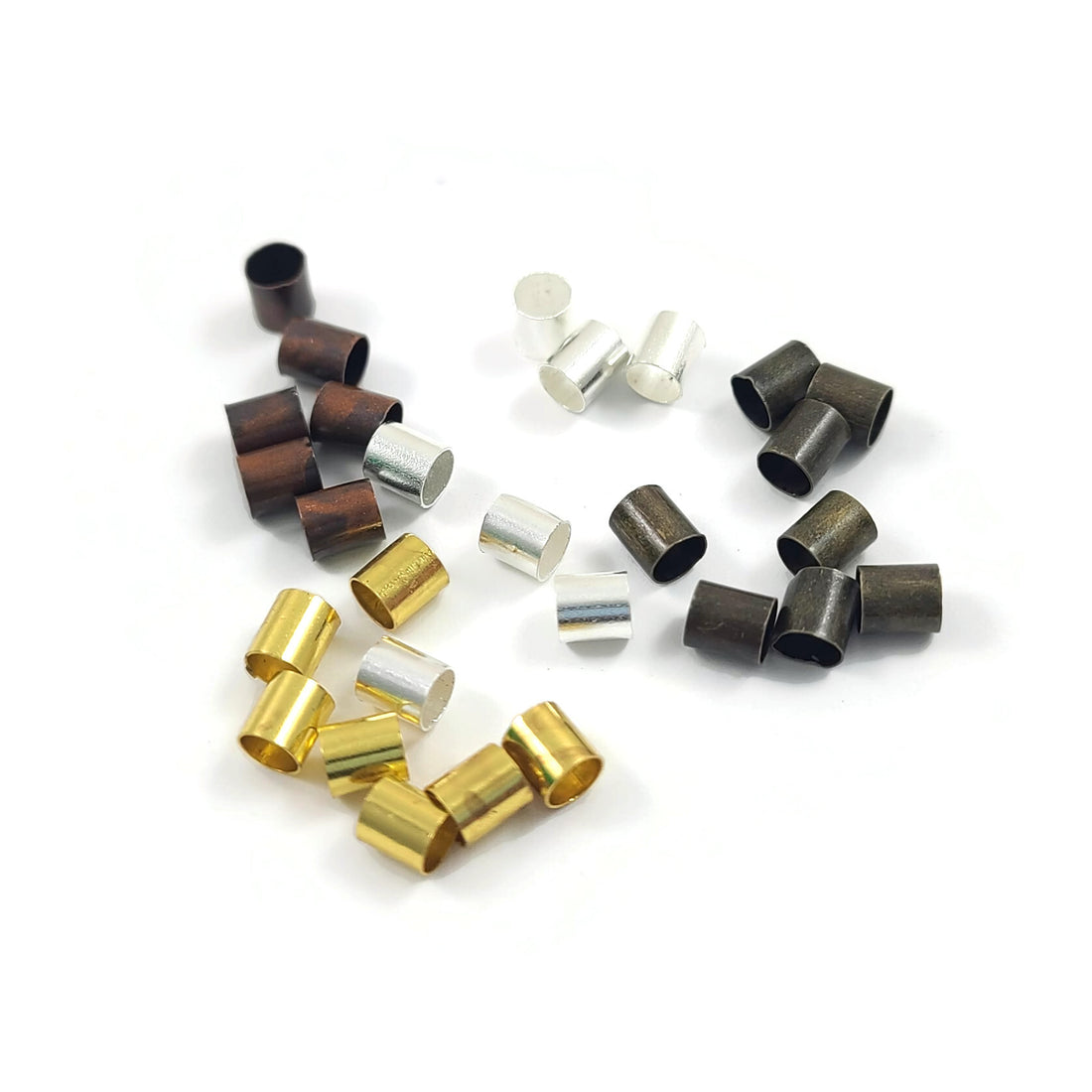 Perles tubes à écraser 3mm - Sans nickel, sans plomb et sans cadmium