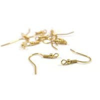 Gold stainless steel french earring hooks 10 pcs (5 pairs) Hypoallergenic