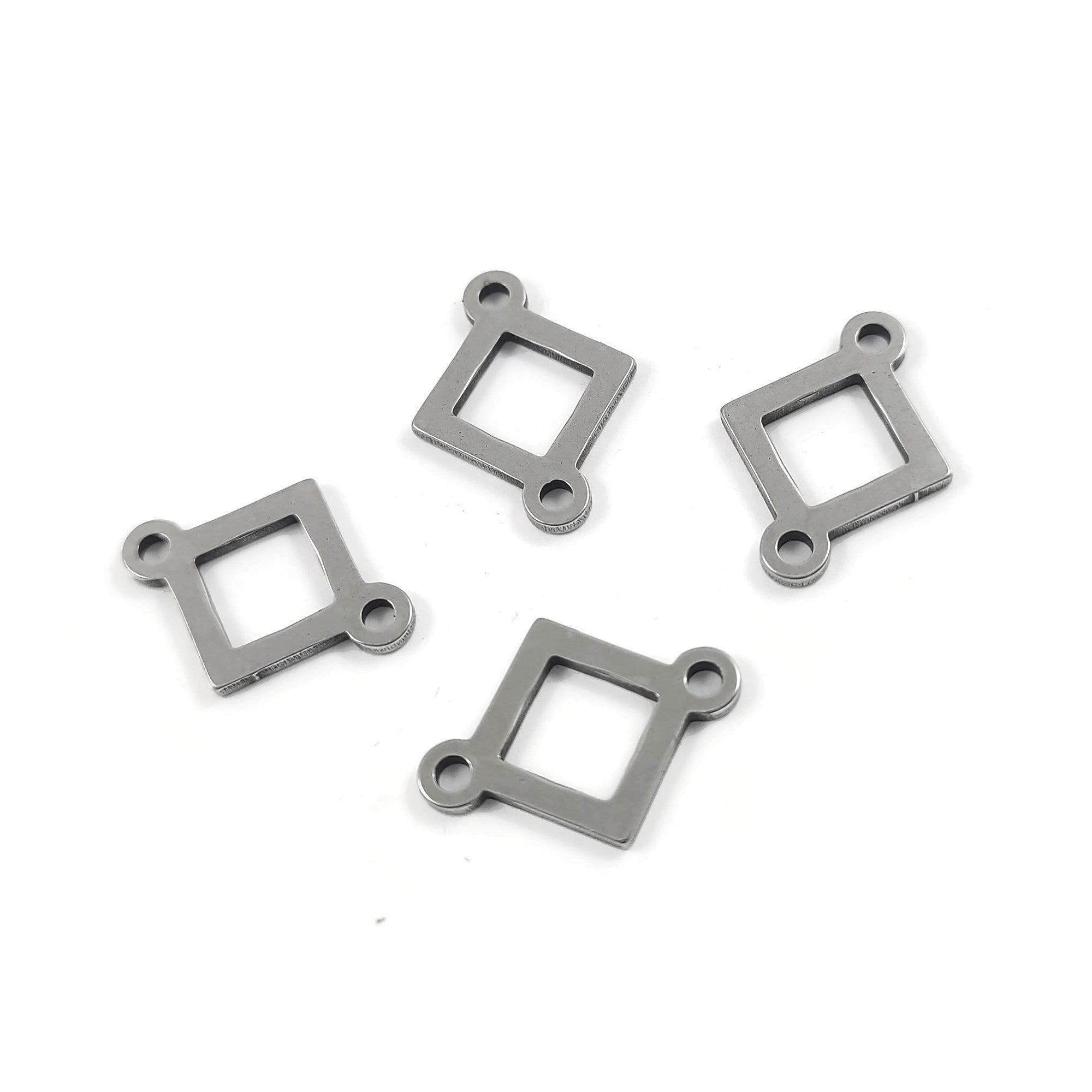 Stainless steel square connectors 12 x 16mm