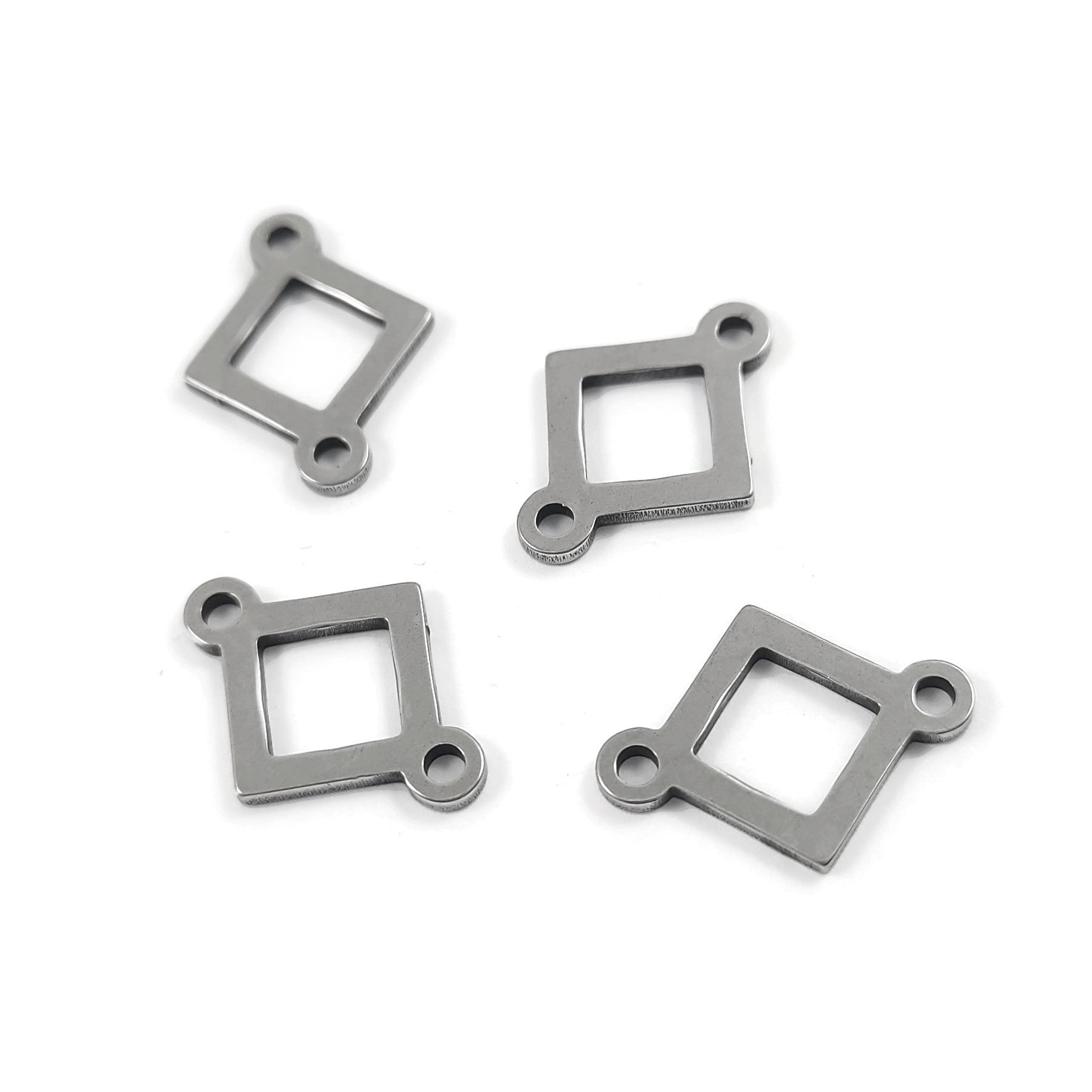 Stainless steel square connectors 12 x 16mm