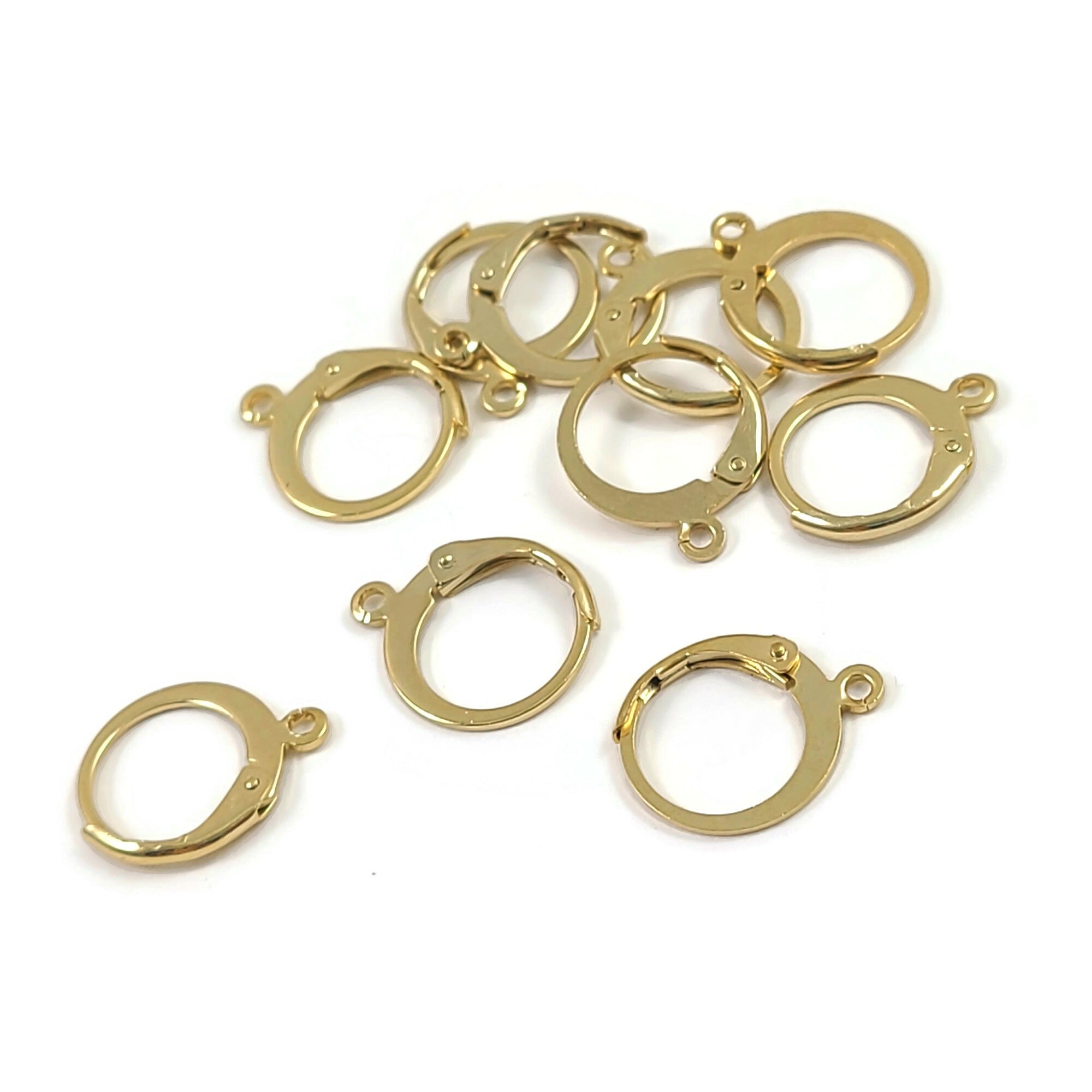 Leverback Earring Findings 24k Golden Plated Stainless Steel - Temu