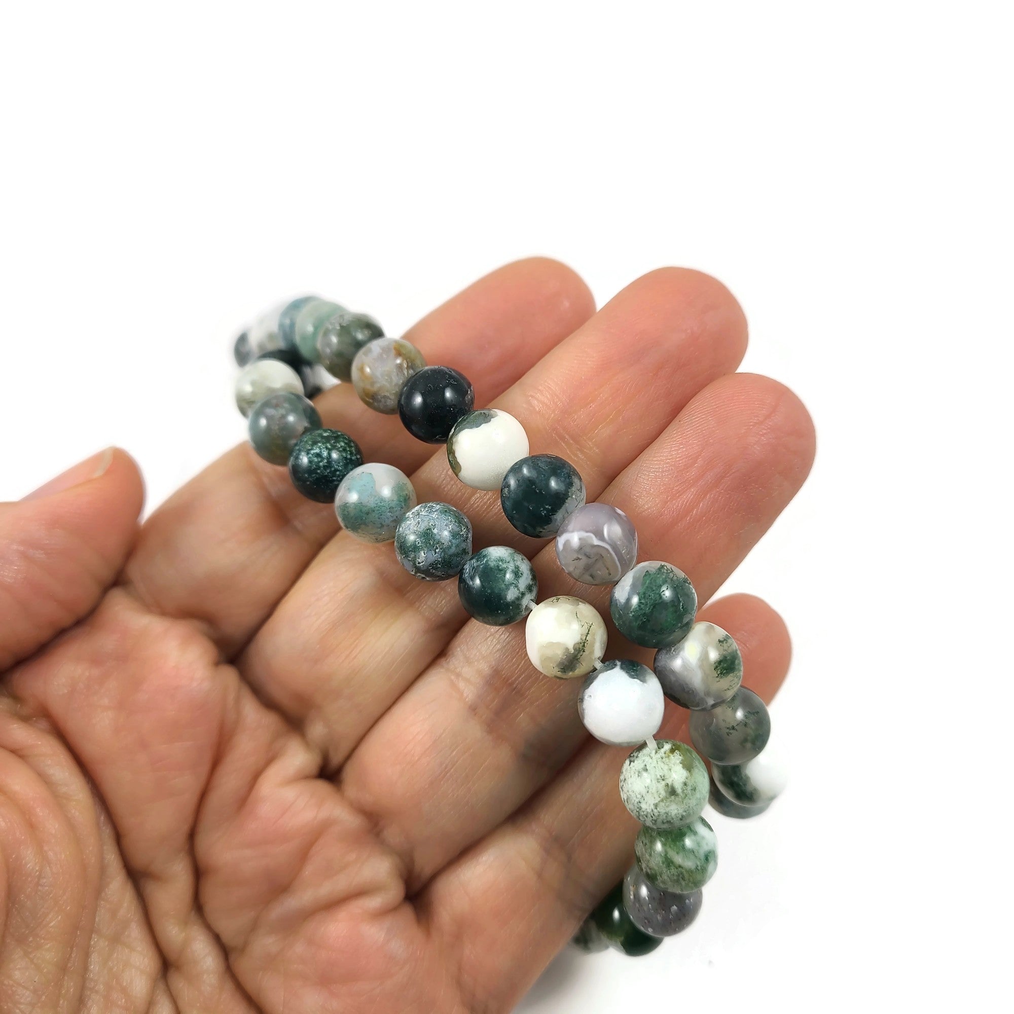 Pierres Naturelles Agate Rondes 6 ou 8mm - Natural Tree