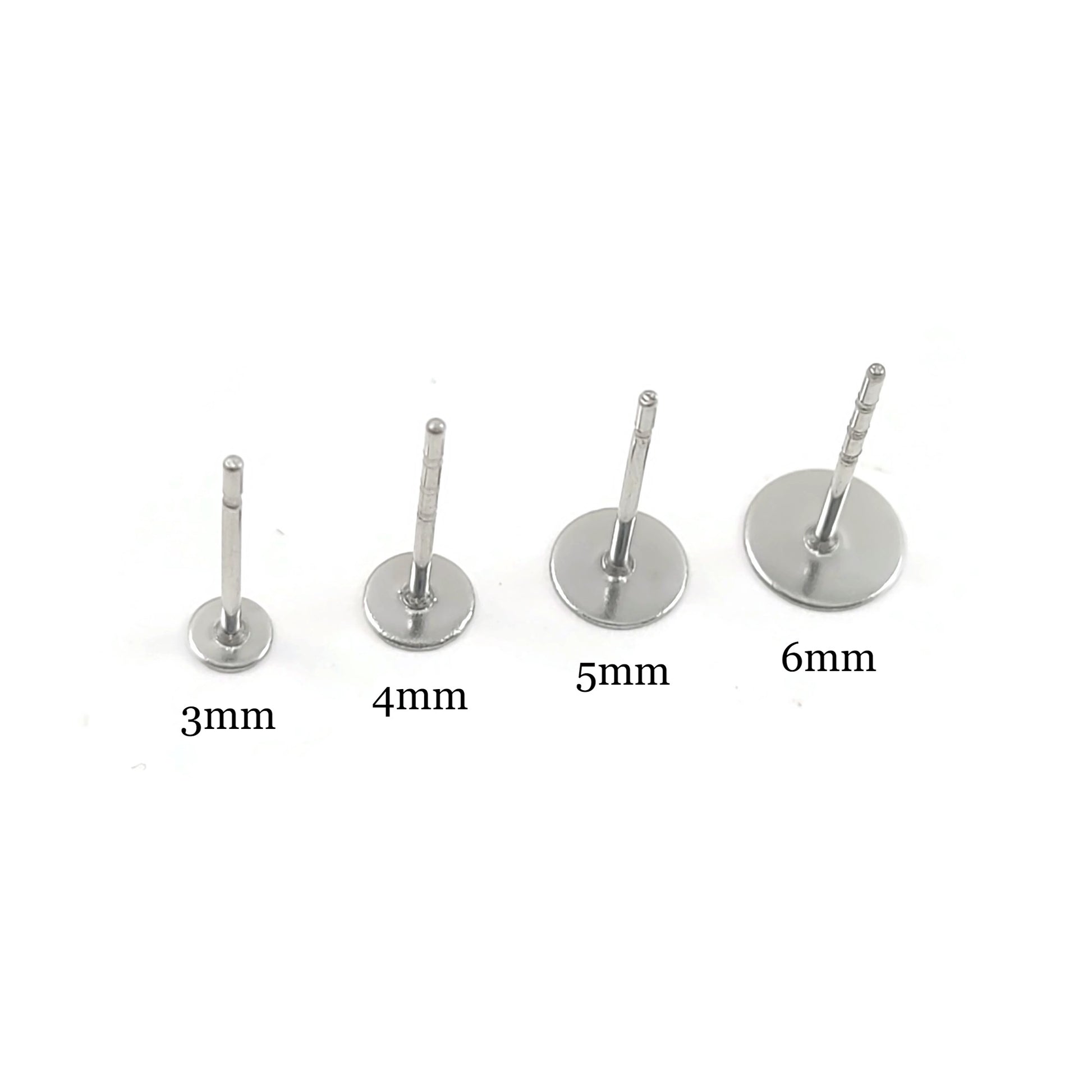 50 Surgical stainless steel earring posts