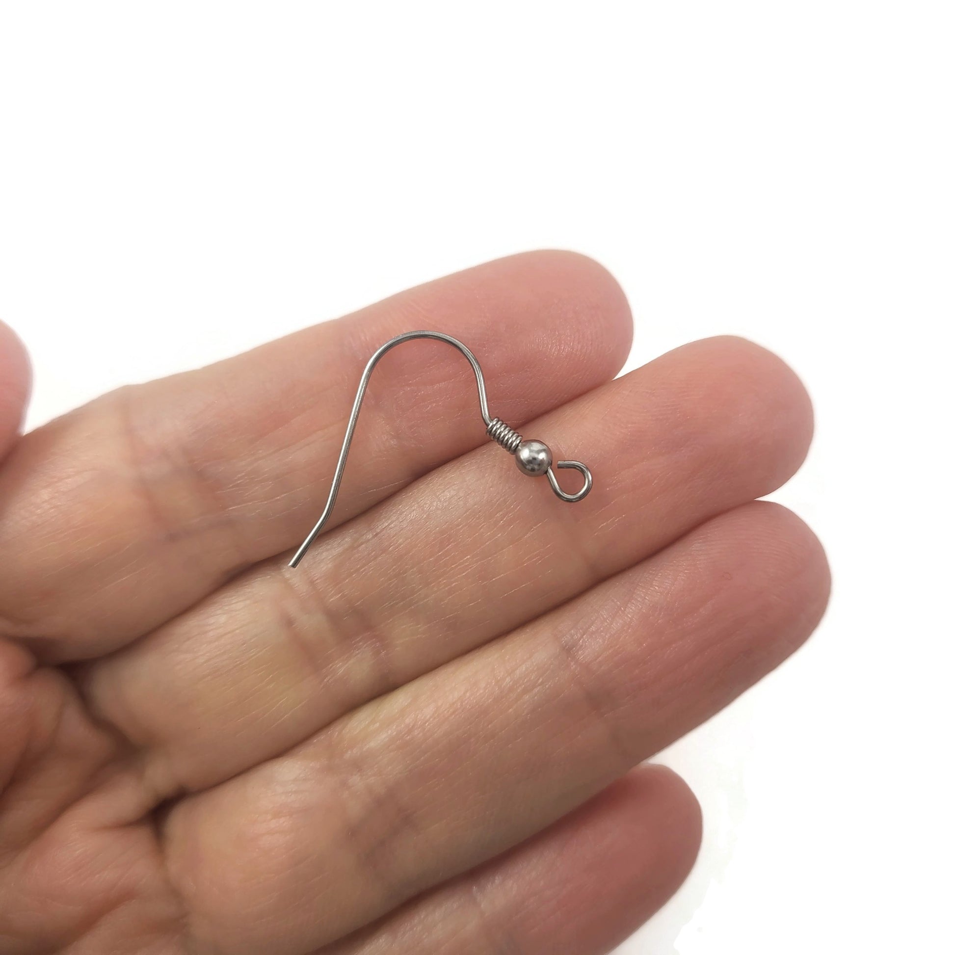 50 Stainless steel fishhook ear wires