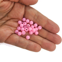 40 opaque colorful spacer beads 6mm