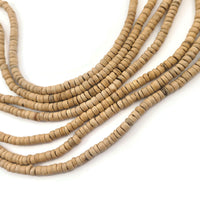 5mm Coconut Rondelle Beads - Five colors available