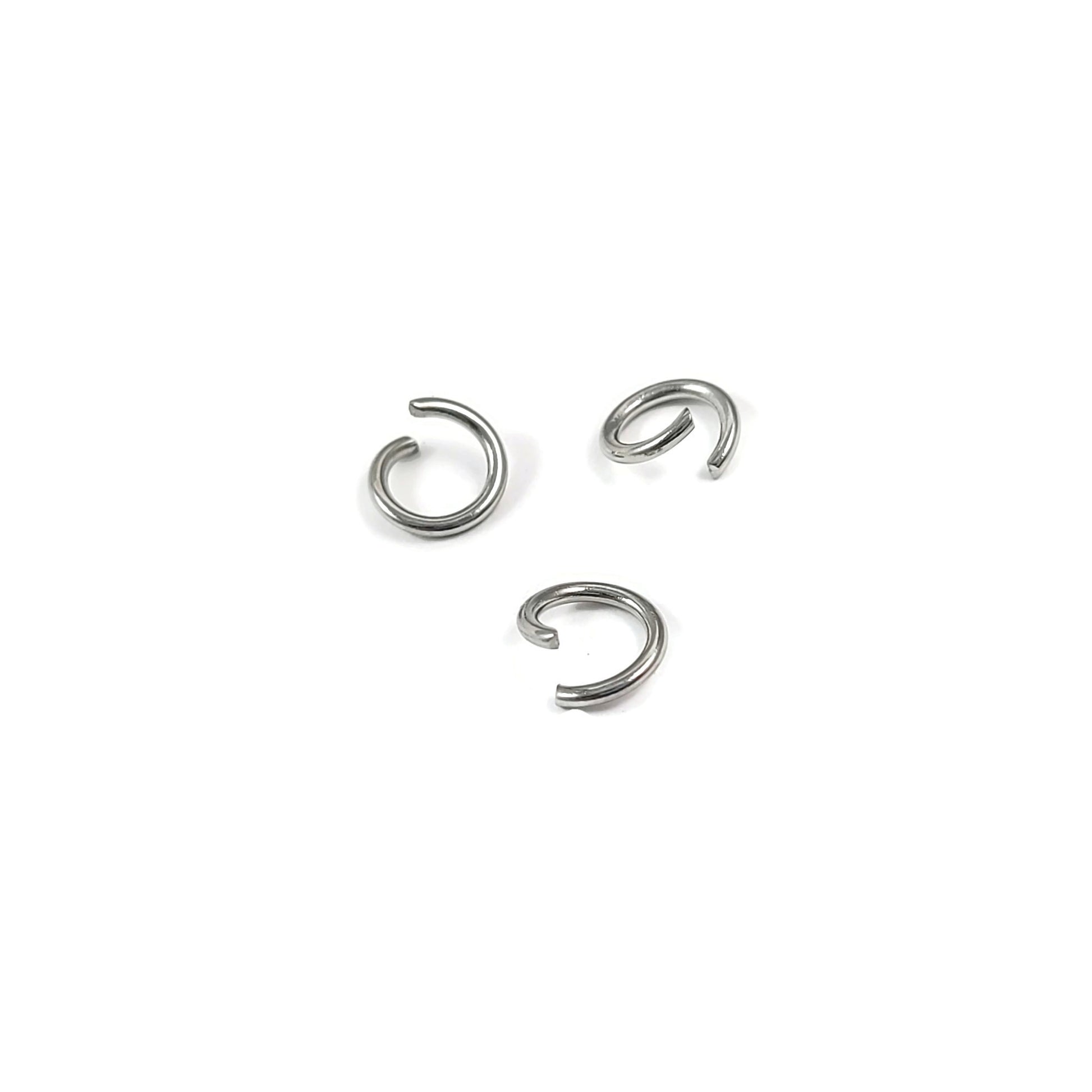 50 Stainless steel open jump rings 3mm to 8mm, all gauges