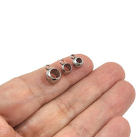 5 Stainless steel bail spacer beads