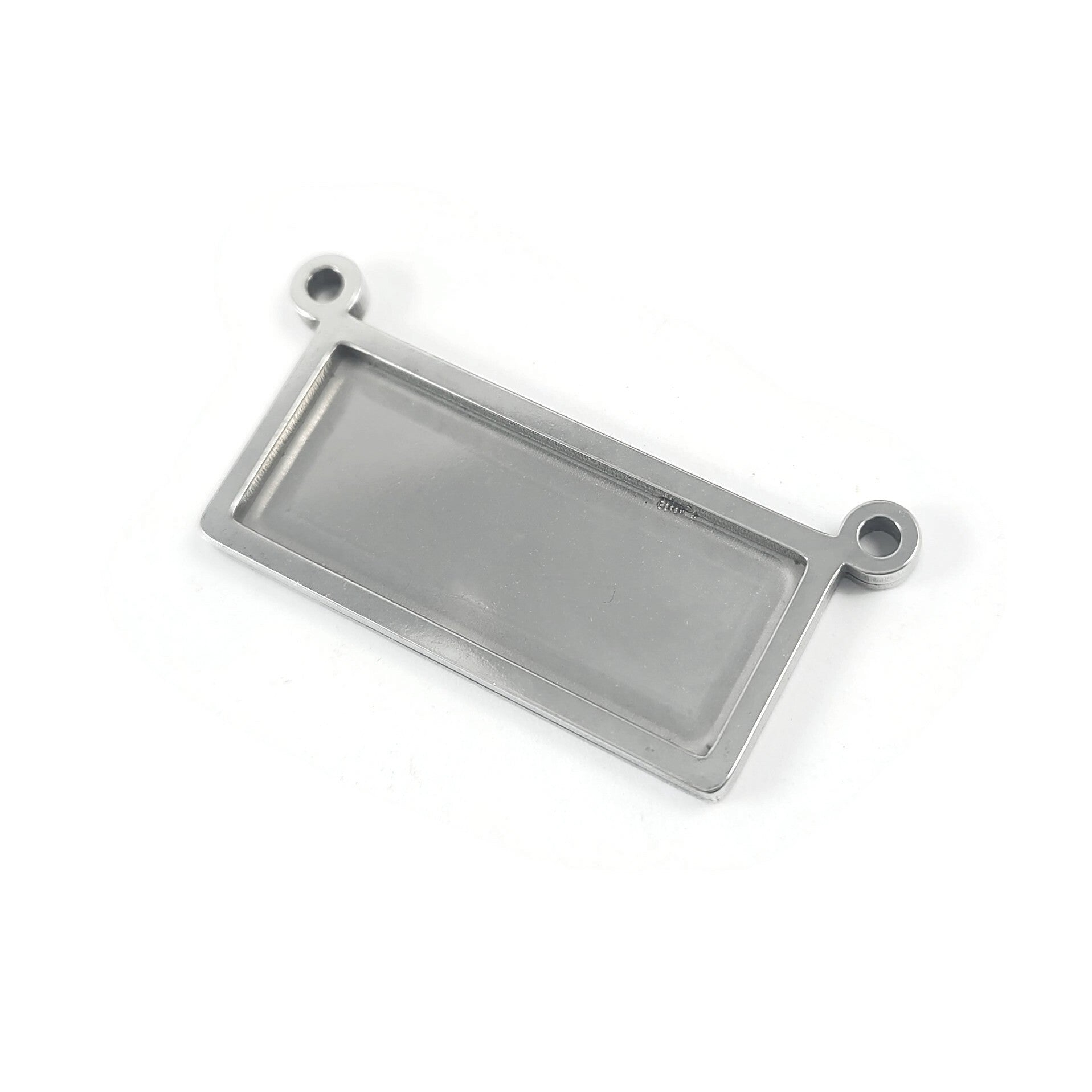 1 Stainless steel rectangle connector pendant setting