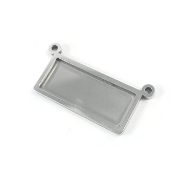 1 Stainless steel rectangle connector pendant setting