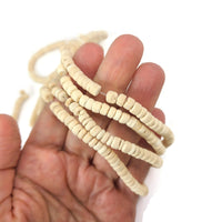 5mm Coconut Rondelle Beads - Five colors available