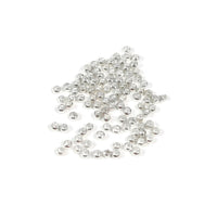 100 brass crimp beads 2mm