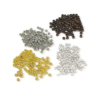 100 brass crimp beads 2mm