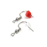 50 silicone heart earring backs