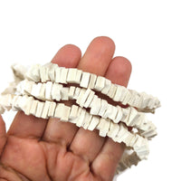 7mm Square Cut Coconut Wood Beads