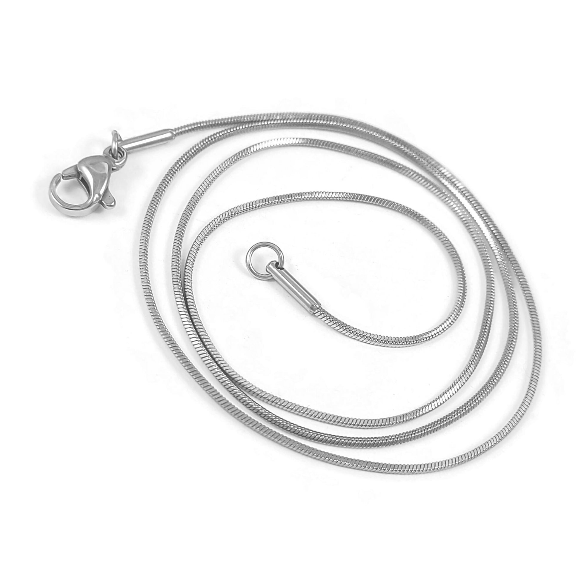 1 Stainless steel fine snake chain necklace 0.9mm