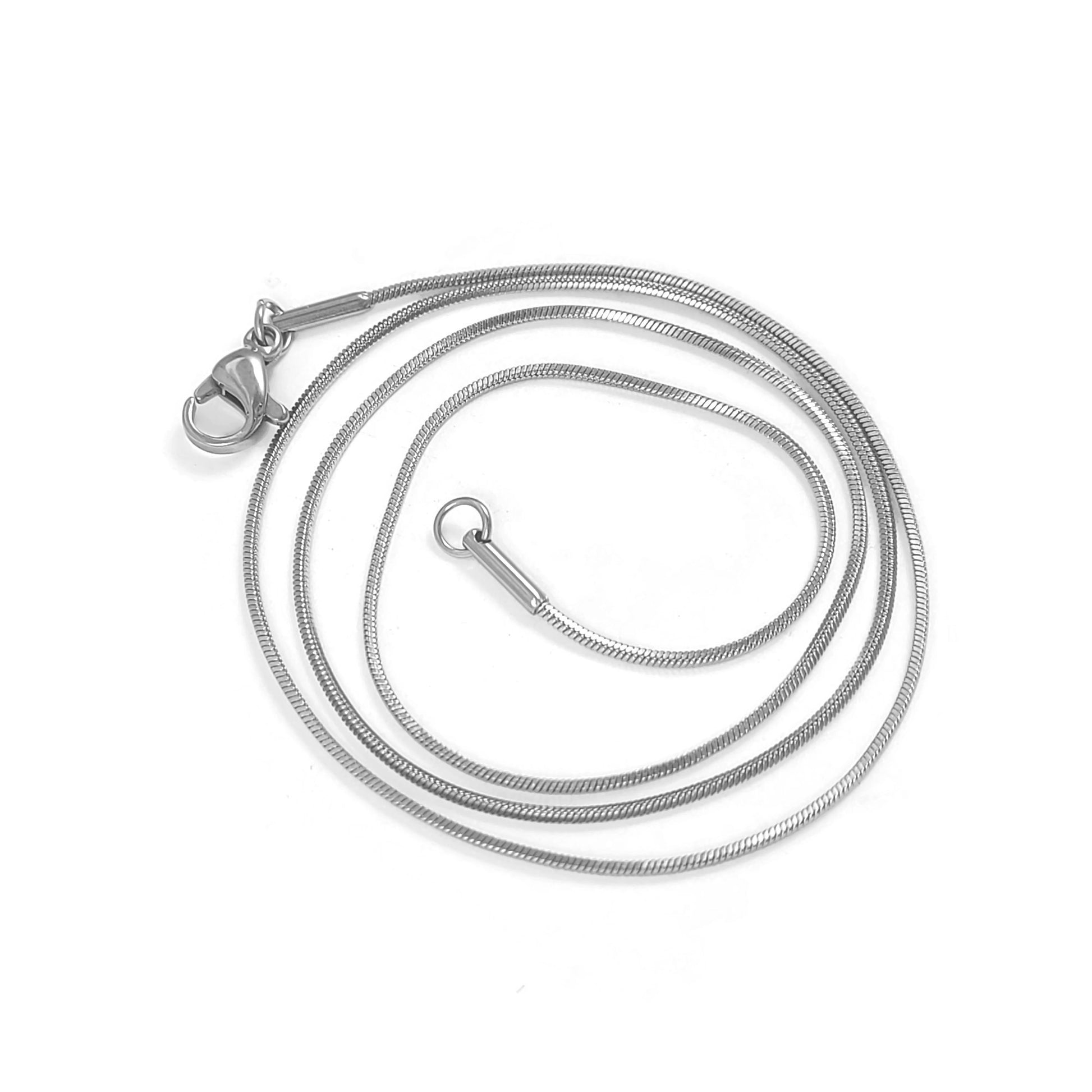 1 Stainless steel fine snake chain necklace 0.9mm