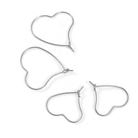 10 stainless steel heart hoops