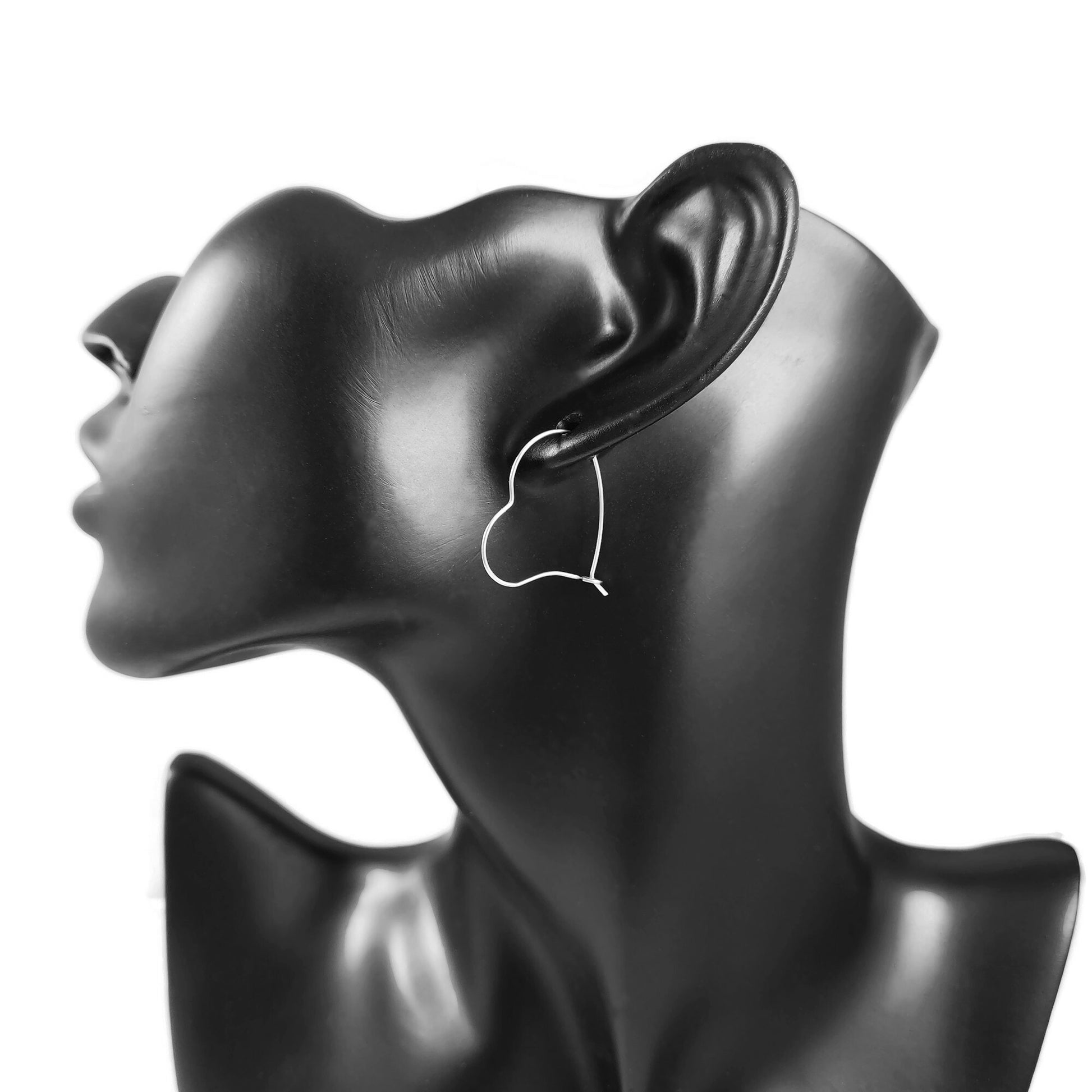 10 stainless steel heart hoops