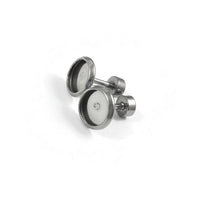 2 Screw back earring stud cabochon settings