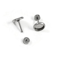 2 Screw back earring stud cabochon settings
