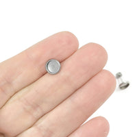 2 Screw back earring stud cabochon settings