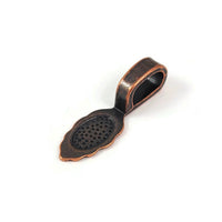 10 glue-on bails, Leaf flat pad
