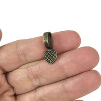 5 Attaches COEUR pour pendentif à coller