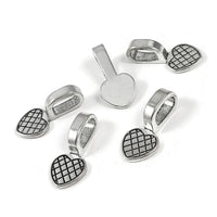 5 Attaches COEUR pour pendentif à coller