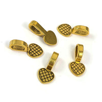 5 Attaches COEUR pour pendentif à coller