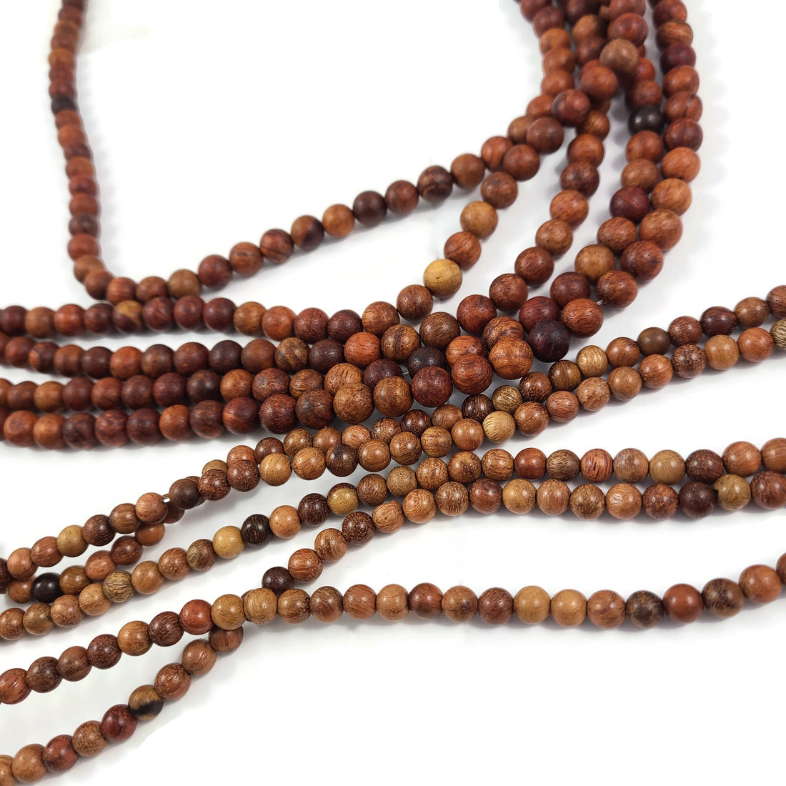 Perles en bois de rose de Birmanie