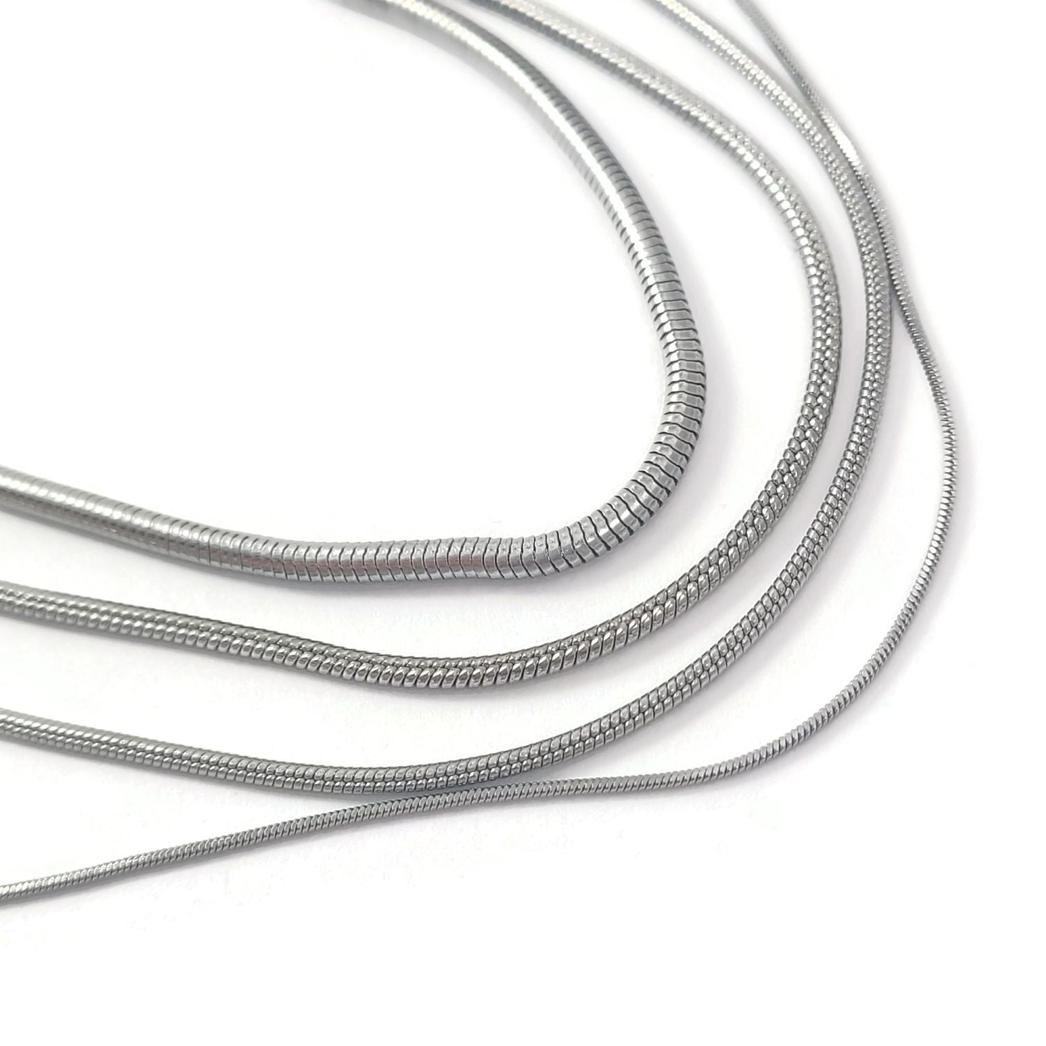 1 collier chaîne serpent en acier inoxydable