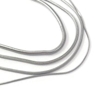 1 collier chaîne serpent en acier inoxydable