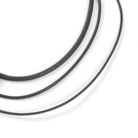 1 collier en cordon de cuir avec rallonge et fermoirs en acier inoxydable