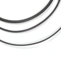 1 collier en cordon de cuir avec rallonge et fermoirs en acier inoxydable