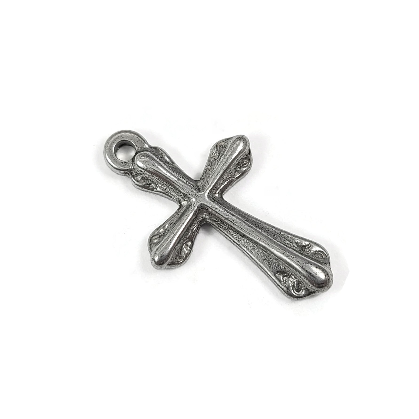 1 Gothic stainless steel cross charms 23mm