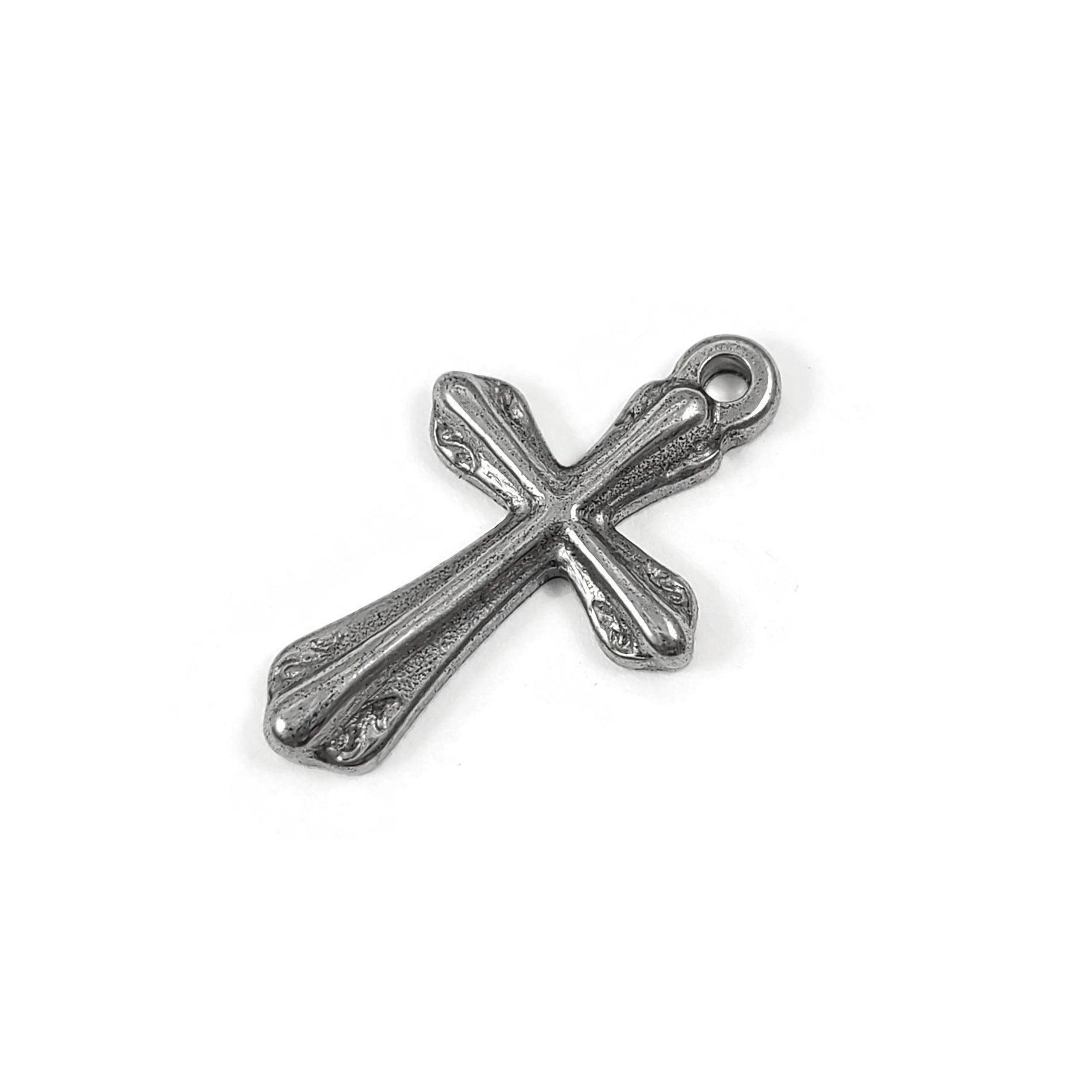 1 Gothic stainless steel cross charms 23mm