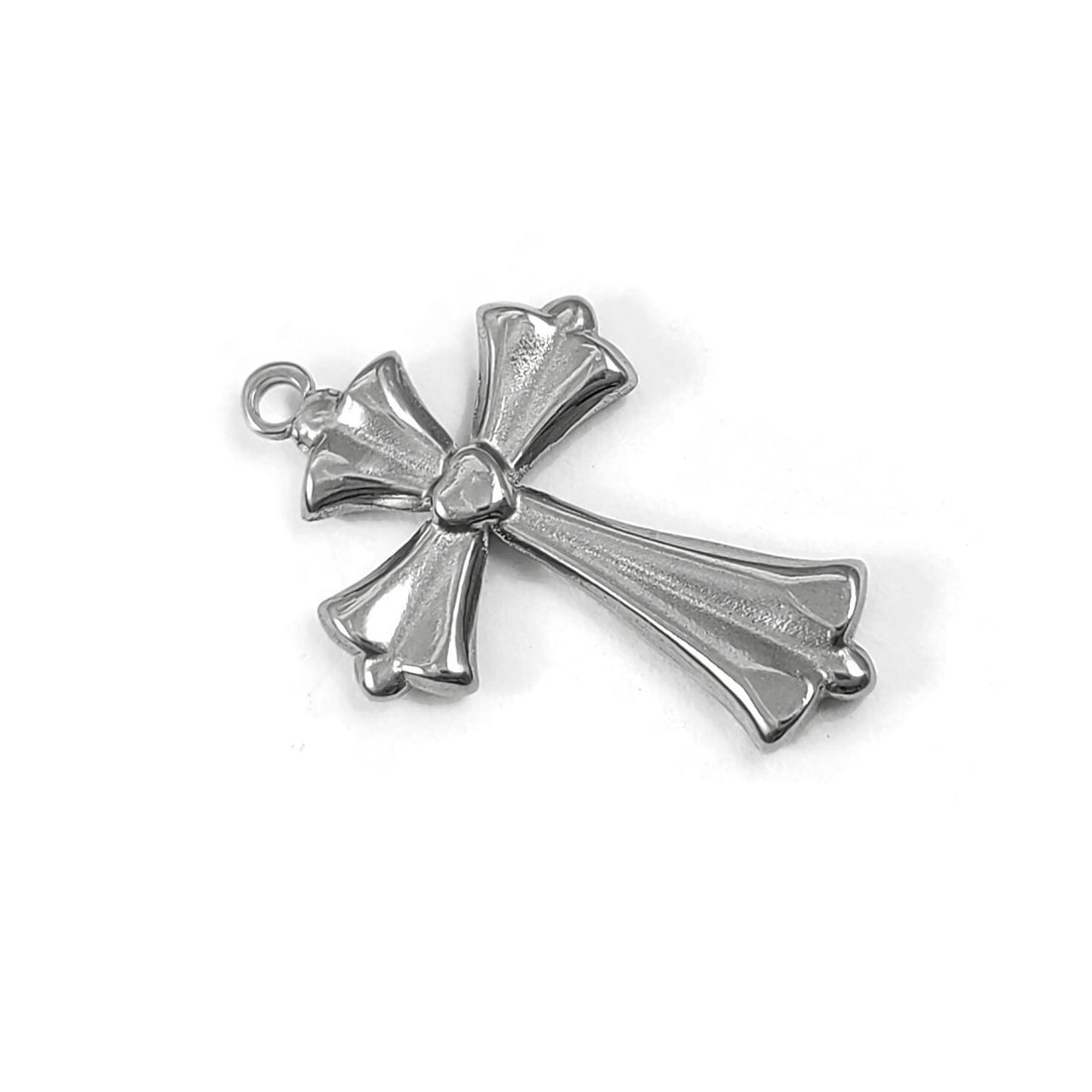 1 Medieval stainless steel cross charms 22mm