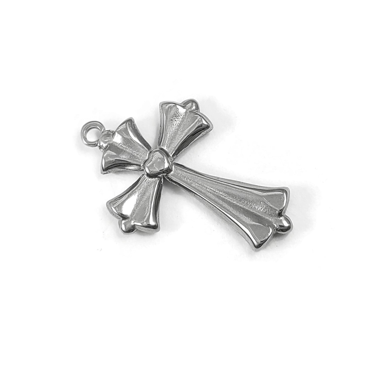1 Medieval stainless steel cross charms 22mm