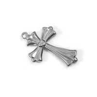 1 Medieval stainless steel cross charms 22mm