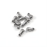 10 breloques gouttes en acier inoxydable 6mm