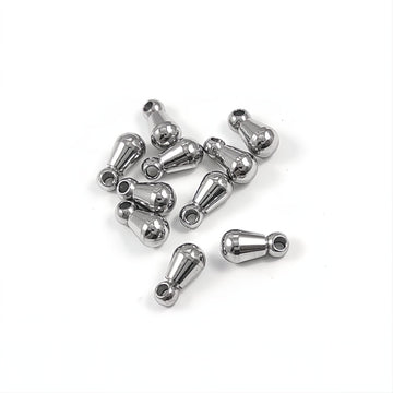 10 breloques gouttes en acier inoxydable 6mm
