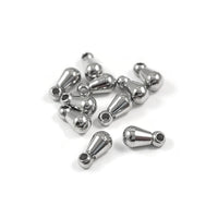 10 breloques gouttes en acier inoxydable 6mm
