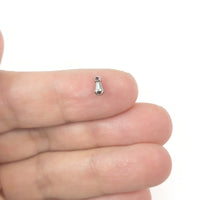 10 breloques gouttes en acier inoxydable 6mm