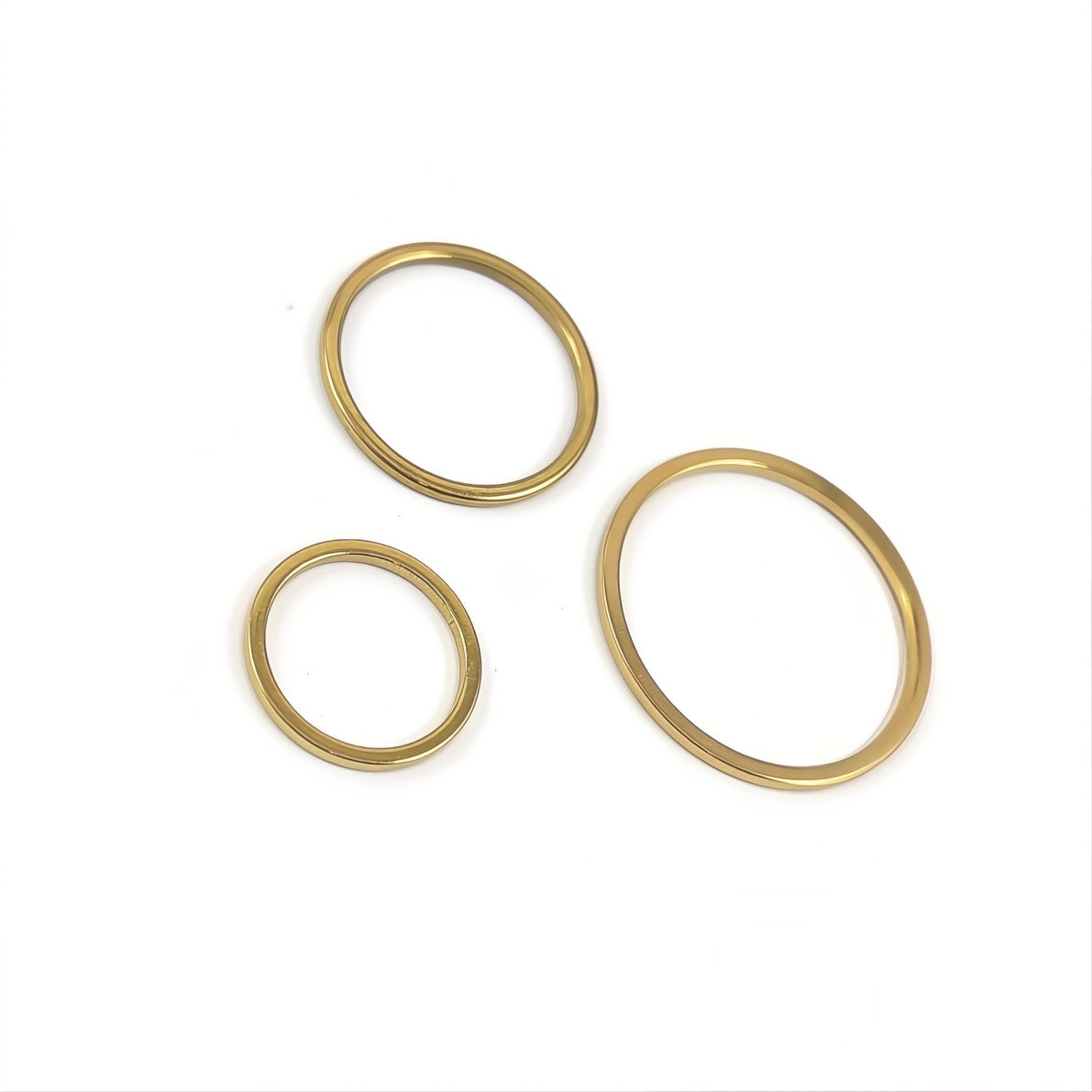 5 PVD real 18K gold plated stainless steel ring links
