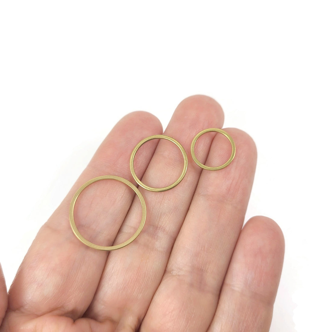 5 PVD real 18K gold plated stainless steel ring links