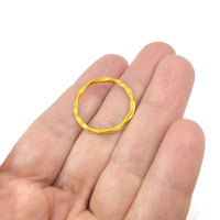 5 antique golden tibetan style ring links