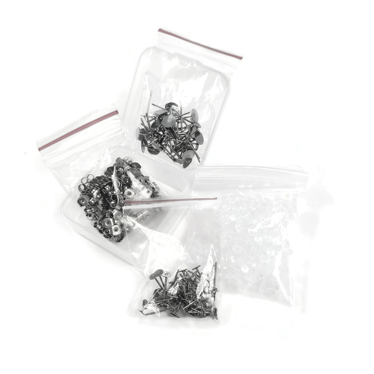 Kit pour la fabrication de boucles d'oreille, Clous et stoppeurs en acier inoxydable