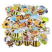 50 autocollants abeilles en vinyle