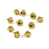 10 Tibetan bicone spacer beads 6mm